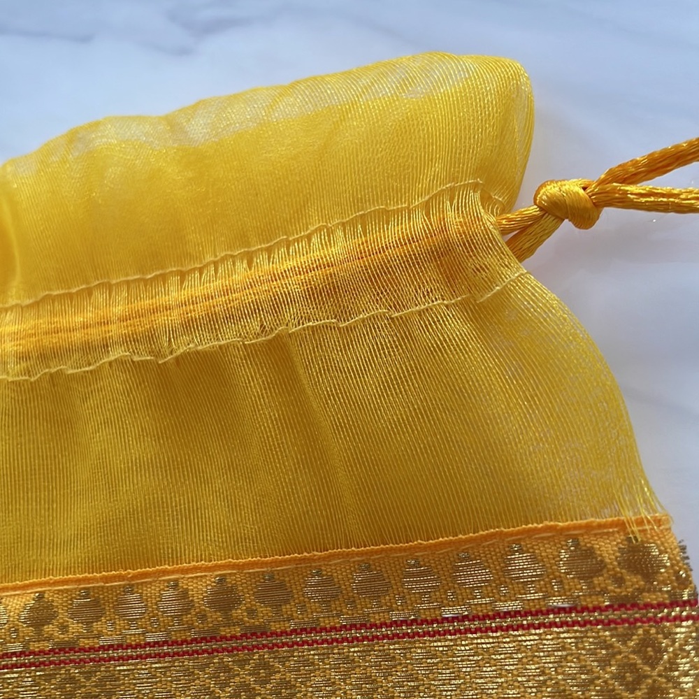 Elephant Print Pouch in Gold - Picture 4 of 7